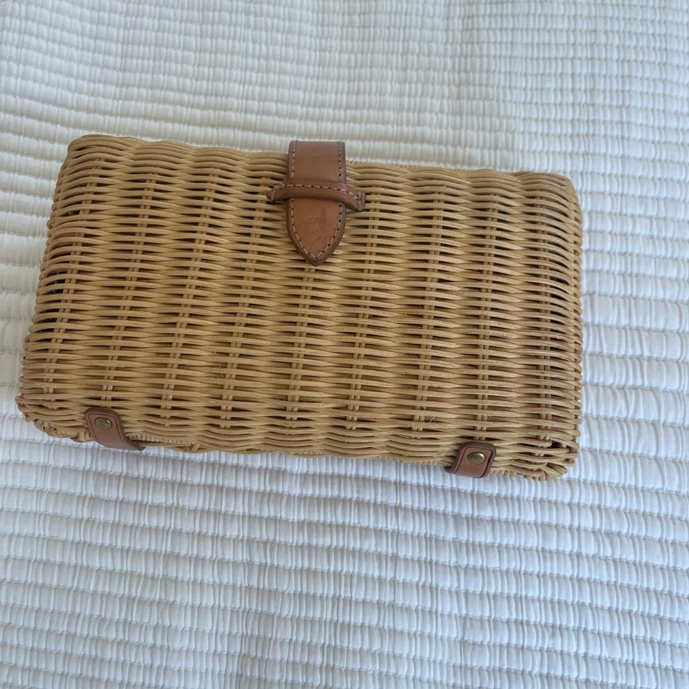 J. Crew Tan Woven Clutch